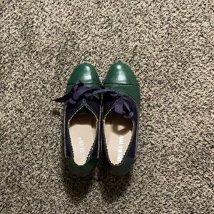 Green and purple heels